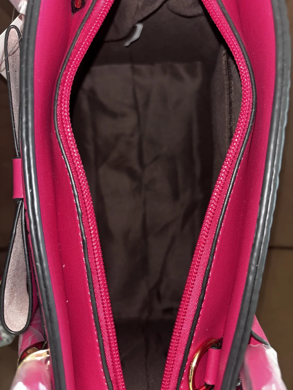 Brand New - Fuchsia Structured Tote Bag with Matching Wallet